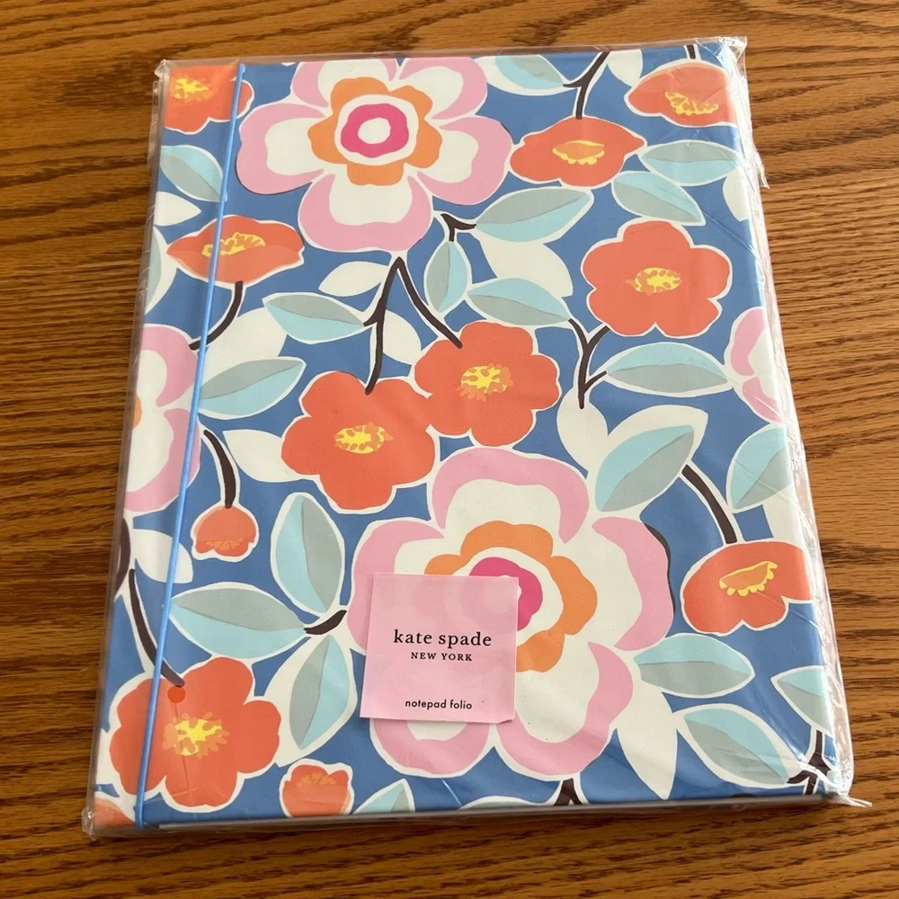 NWT Kate Spade Pop Floral Notepad Folio